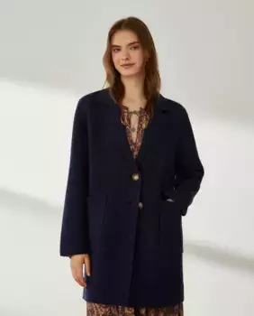 Вязаная куртка Шерстяное пальто Southern Cotton, темно-синий