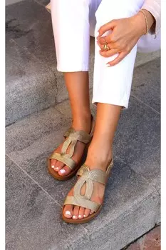 Вязаная Лариса с профилированной подошвой Linzi, желтый