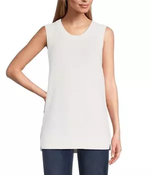 Вязаная майка без рукавов с круглым вырезом Tommy Bahama, белый