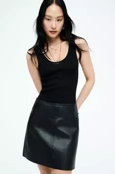 Вязаная майка H&M, черный