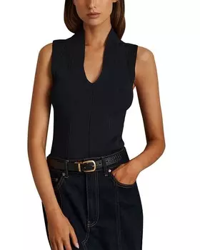 Вязаная майка REISS Kimmy, синий