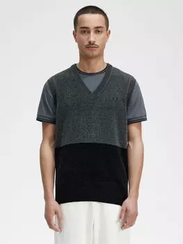 Вязаная майка с цветными блоками Fred Perry