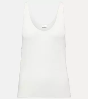 Вязаная майка SAINT LAURENT, бежевый