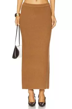Вязаная макси-юбка Hazel от Ser.O.Ya, camel