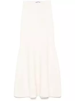 Вязаная макси-юбка Self-Portrait, нейтральный
