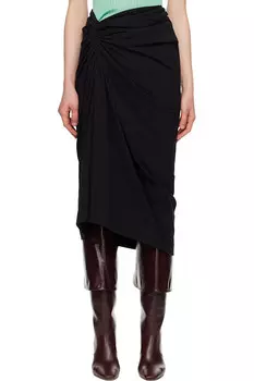 Вязаная миди-юбка с узлами Dries Van Noten, черный