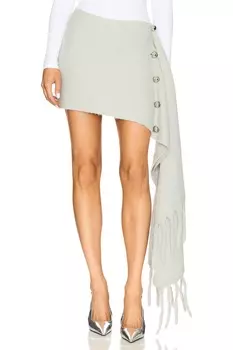 Вязаная мини-юбка-шарф Vaillant, серый