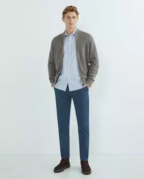 Вязаная мужская куртка на молнии Mirto, коричневый