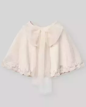 Вязаная накидка для девочек с церемониальным бантом PAZ Rodrguez, натуральный