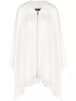 Вязаная накидка на молнии Fabiana Filippi, белый