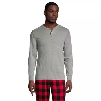 Вязаная пижама в рубчик Big & Tall Henley Lands' End