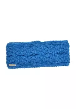 Вязаная повязка на голову с косами узором 19177-0 SEEBERGER, цвет Azur One Size
