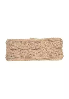 Вязаная повязка на голову с косами узором 19177-0 SEEBERGER, цвет Camel One Size