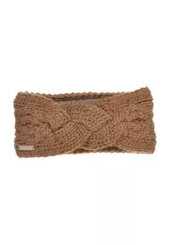 Вязаная повязка на голову с узором «косы» и узлом 19178-0 SEEBERGER, цвет Muskat One Size