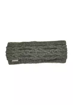 Вязаная повязка на голову тонким узором «косы» 19185-0 SEEBERGER, цвет Oliv One Size