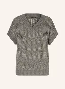 Вязаная рубашка из блестящей пряжи Luisa Cerano, серый