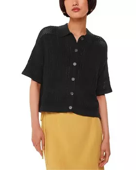 Вязаная рубашка крючком Whistles, черный