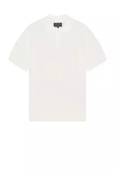 Вязаная рубашка-поло Beams Plus, белый