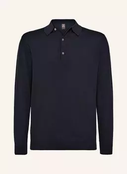 Вязаная рубашка-поло Boggi Milano, синий