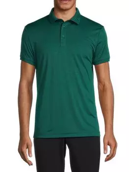 Вязаная рубашка-поло J.Lindeberg, цвет Rain Forest