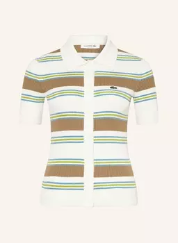 Вязаная рубашка-поло Lacoste, белый