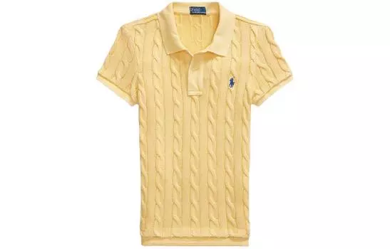 Вязаная рубашка-поло Polo Pony Polo Ralph Lauren, Autumn Day Yellow