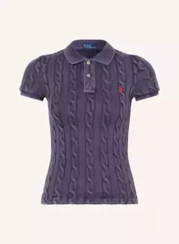 Вязаная рубашка-поло Polo Ralph Lauren, фиолетовый