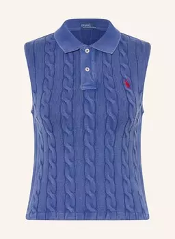 Вязаная рубашка-поло Polo Ralph Lauren, синий