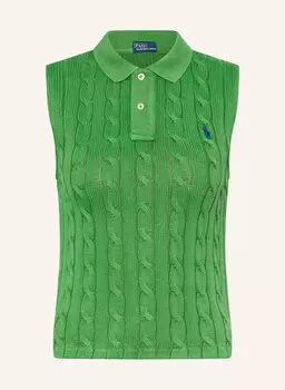 Вязаная рубашка-поло Polo Ralph Lauren, зеленый