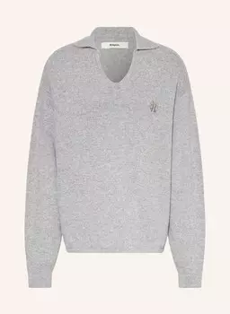 Вязаная рубашка-поло Rough., серый