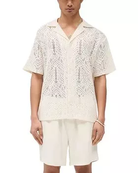 Вязаная рубашка Regular Fit Camp Represent, слоновая кость/кремовый