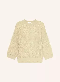 Вязаная рубашка с альпакой и блестящей пряжей Peserico, зеленый