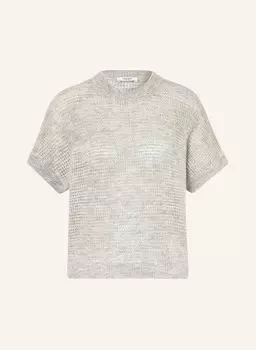 Вязаная рубашка с альпакой Peserico, серый