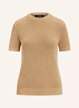 Вязаная рубашка с блестящей пряжей Lauren Ralph Lauren, золотой