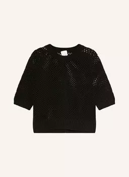 Вязаная рубашка с кашемиром Allude, черный