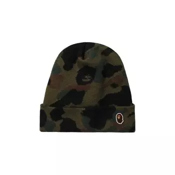 Вязаная шапка BAPE 1st Camo, Зеленая