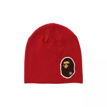 Вязаная шапка BAPE Big Ape Head, красная
