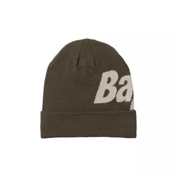 Вязаная шапка BAPE Оливково-серый