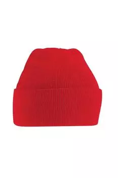 Вязаная шапка-бини Beechfield, красный