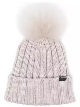 Вязаная шапка бини из вирджинской шерсти Woolrich, серый