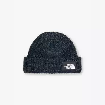 Вязаная шапка-бини с фирменной нашивкой Salty The North Face, черный