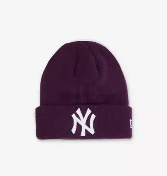 Вязаная шапка-бини с вышивкой бренда Ny Yankees 4-12 лет New Era, фиолетовый
