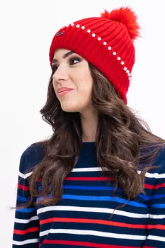 Вязаная шапка Budmil, красный