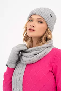 Вязаная шапка Budmil, серый