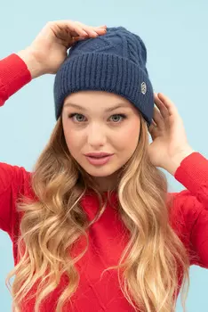 Вязаная шапка Budmil, синий
