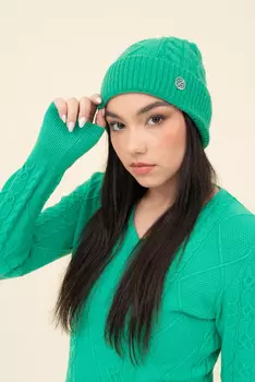 Вязаная шапка Budmil, зеленый