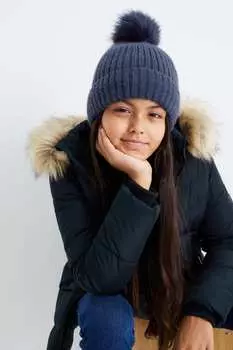 Вязаная шапка C&A, синий