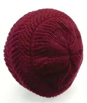 Вязаная шапка Чаплино, классического дизайна Chaplino, бордовый