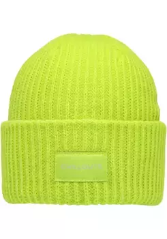 Вязаная шапка для чиллаута "Kara Hat", классическая ребристая вязка Chillouts, цвет Lime