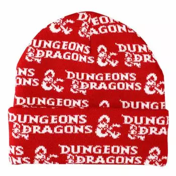 Вязаная шапка Dungeons & Dragons от Hasbro со сплошным принтом Licensed Character